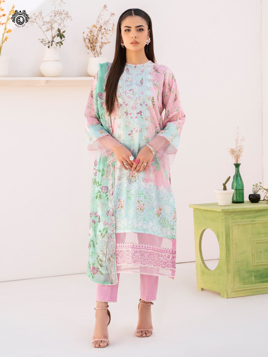 Morja by Gulljee Premium Embroidered Unstitched Lawn Collection | D8