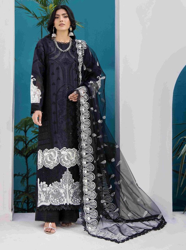 Adan's Libas Muskari Unstitched 3 piece | D-03