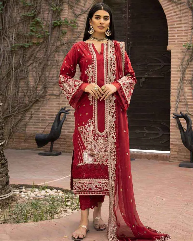 Khaab by Johra exclusive embroidered collections JH-04 3pc