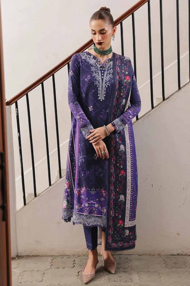 QALAMKAR QW-03 (B) VANNA UNSTITCHED COLLECTION | SHQQPV2511QW03B