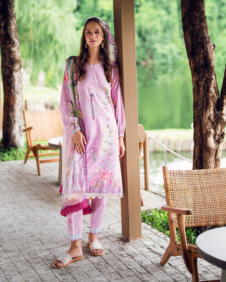 Garden Veil by Roheenaz Printed Lawn Unstitched Exclusive Collection 25 | Rosey Daze