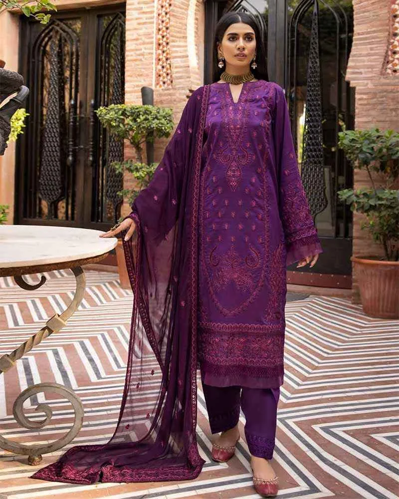 Khaab by Johra exclusive embroidered collections JH-07 3pc