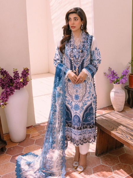 Jade Biss II-20125 A Unstitched Digital Printed Lawn Shirt with Bamber Chiffon Dupatta