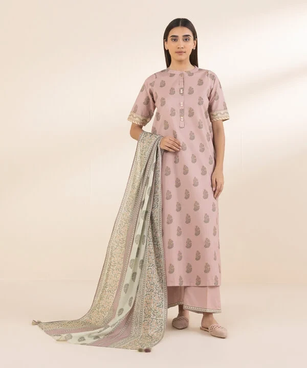 Sapphire 3 Piece - Printed Cotton Suit | 0U3PDY25V049