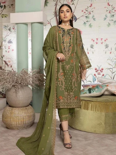 Charizma CEC23-04 Unstitched Embroidered Chiffon Shirt with Embroidered Chiffon Dupatta