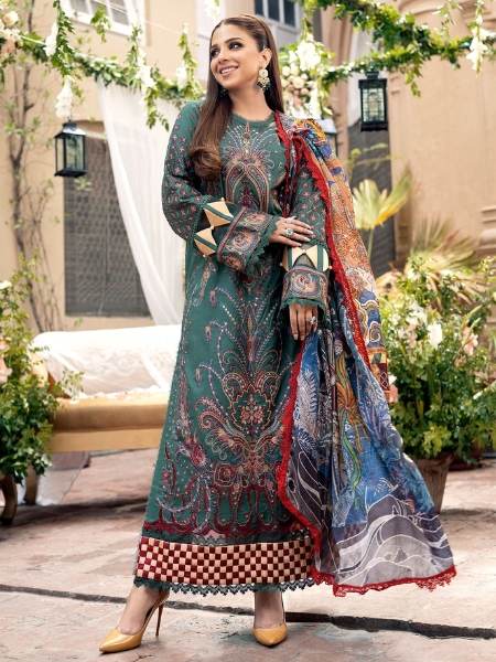 Maryam Hussain EMERALD 08 Luxury Lawn Collection