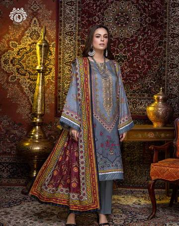 Gulljee GGBN2202A2 Luxury Digital Printed Leather Twill Embroidered Collection