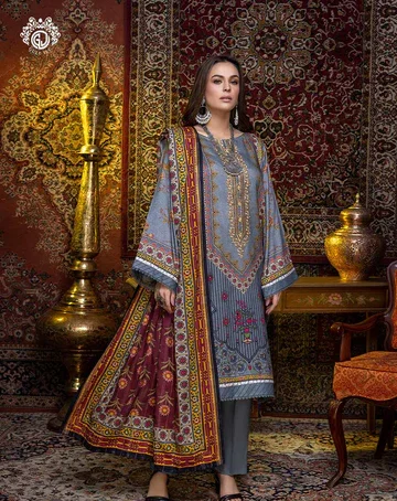 Gulljee GGBN2202A2 Luxury Digital Printed Leather Twill Embroidered Collection