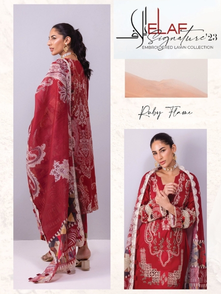 ELAF Signature 2023 Embroidered Lawn collection