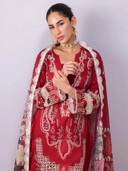 ELAF Signature ESC-08B ROSALIE Digital Printed Lawn Shirt with Chiffon Dupatta