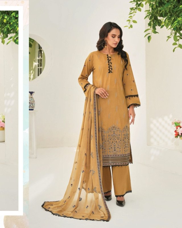 Khoobsurat Dastoor Unstitched 3piece | D-7