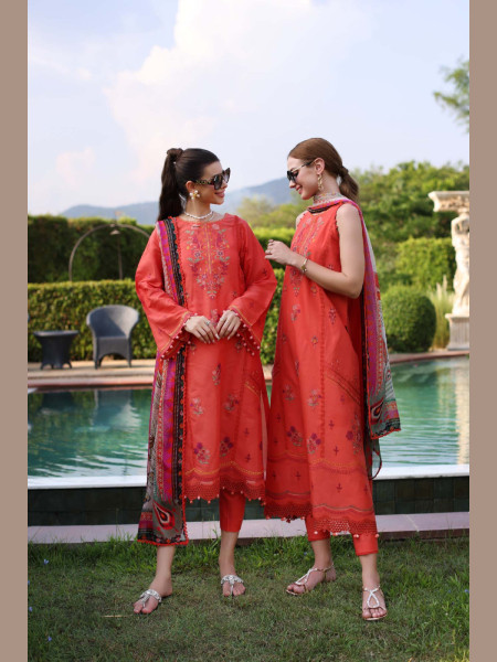 NOOR BY SAADIA ASAD D3 LUXE PRINTKARI ''24 UNSTICHED LAWN COLLECTION