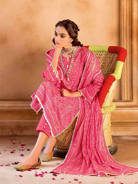 Gul Ahmed CL32100A three piece printed lawn chunri collection