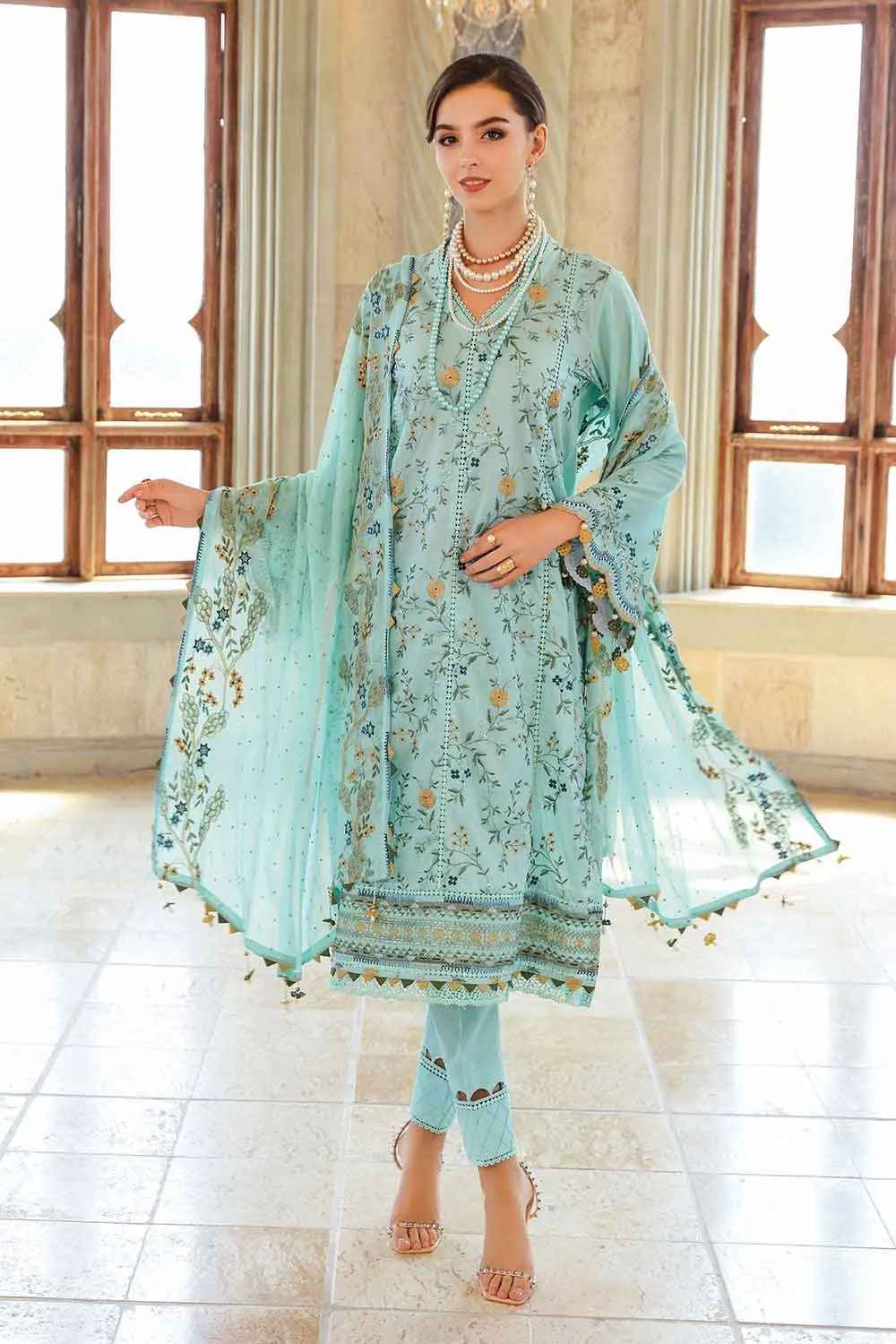 Gul ahmed embroidered chiffon suits PM-32036 unstitched 3 piece