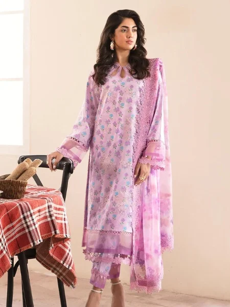 Afrozeh 488-Blossom Bliss-Print Kari Unstitched Lawn '23