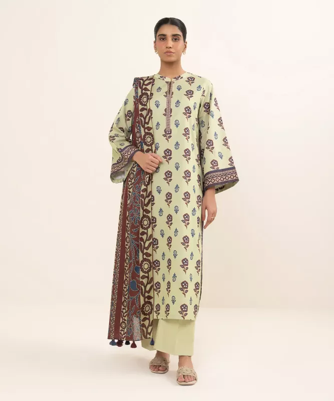 Sapphire | 3 Piece - Printed Lawn Suit | 00U3PDD25V63