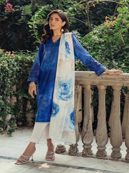 Nishat Summer Unstitched Printed Lawn 2Pc Suit - 42401110