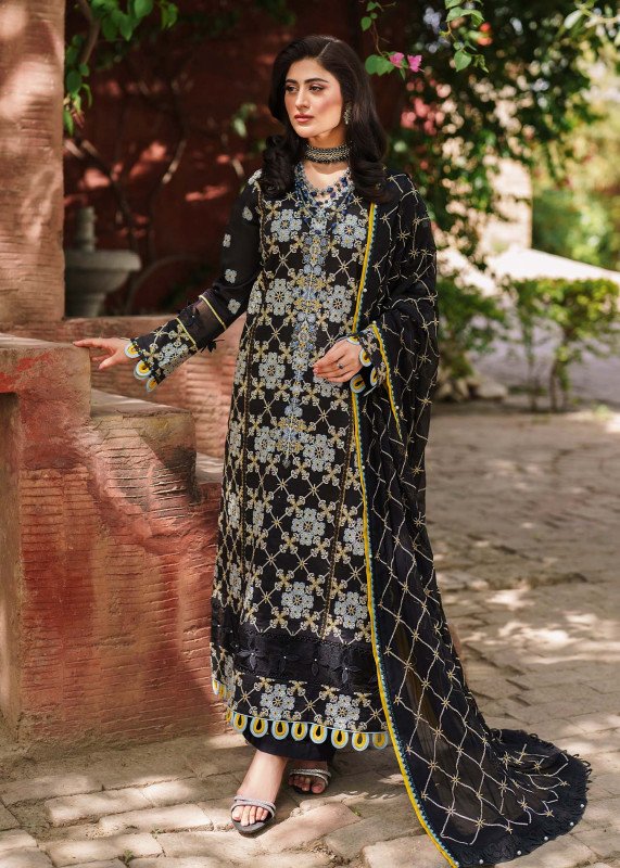 SHUROOQ Calypso unstitched embroidered luxury lawn I SHELAI8930
