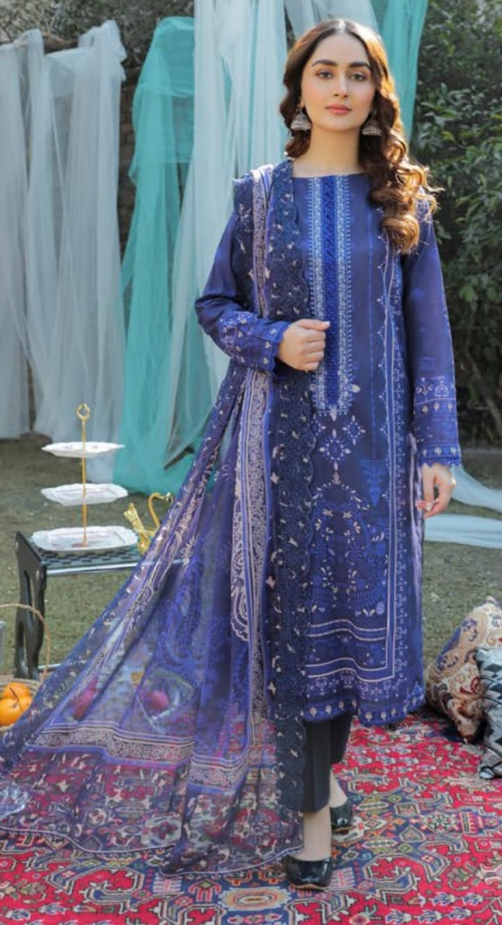 Rang e haya unstitched embroidered GRH2303 A10 3 piece at Shelai