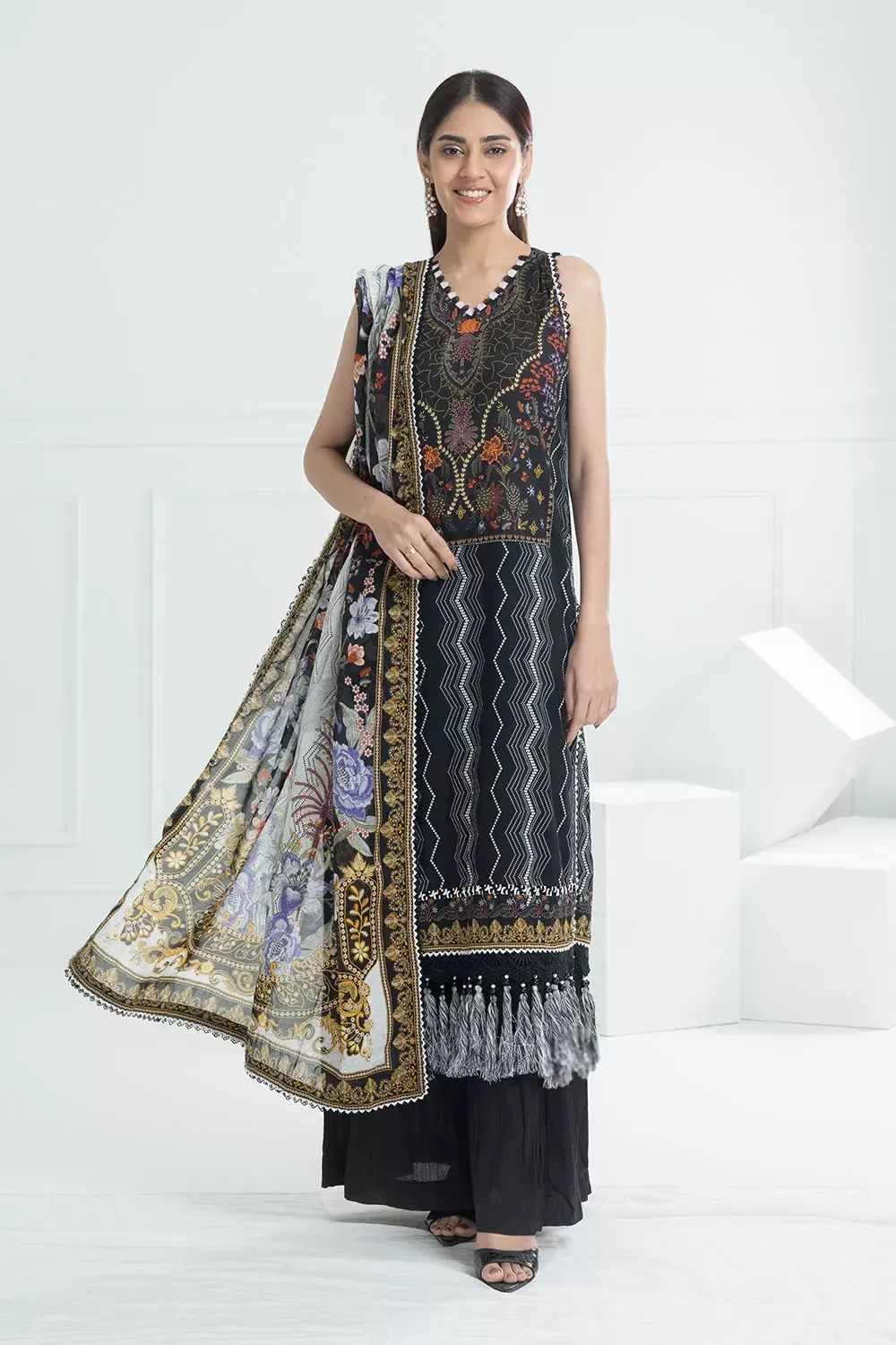 Gul Ahmed Chunri Printed Lawn Unstitched | SHELAI17953