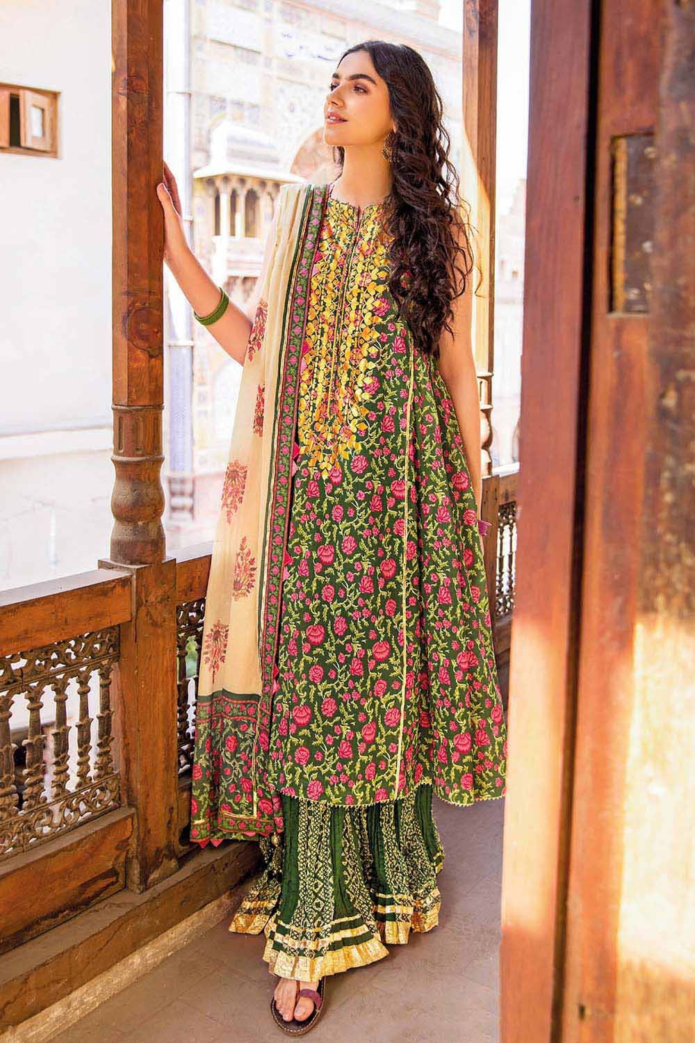 Gul Ahmed unstitched printed lawn CL-32240A 3PC at Shelai