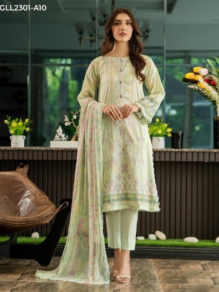 LALEH by GULLJEE GLL-2301-A10 UNSTITCHED EMBROIDERED 3-PIECE COLLECTION