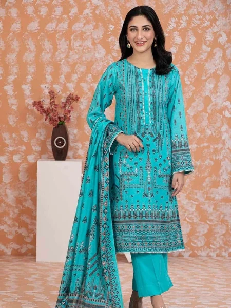 Gul Ahmed CLP-22402 3PC Lawn Unstitched Digital Printed Suit