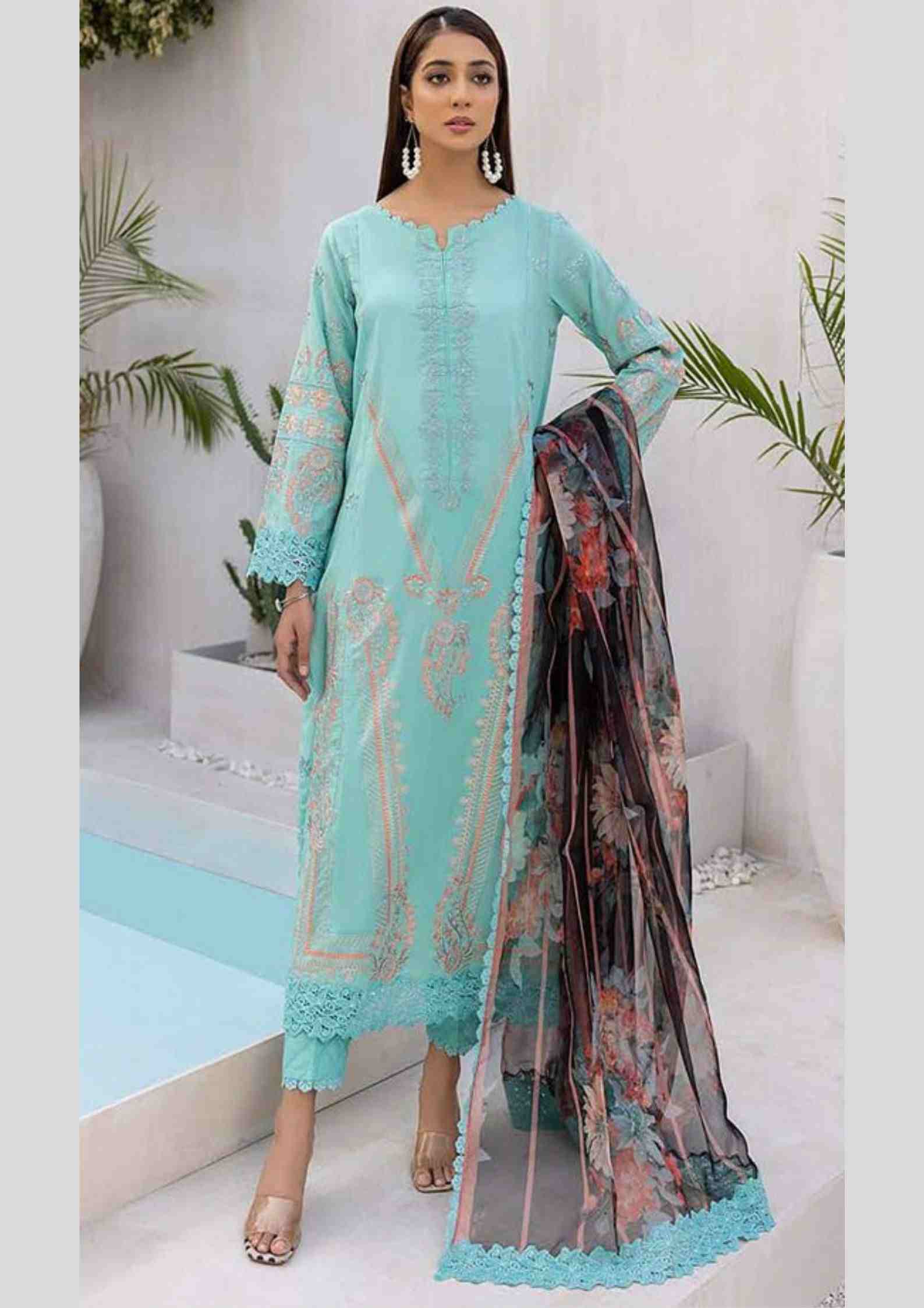 Charizma Reem unstitched premium embroidered lawn 3 piece RM:04