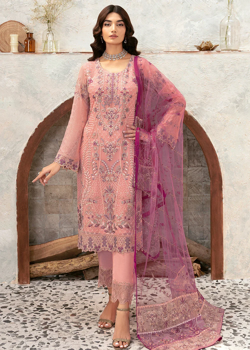 Rangoon Chiffon Collection by Ramsha | D-1201