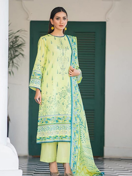 Gull Jee GSS2301-A2 Unstitched Embroidered Neck & Printed Lawn