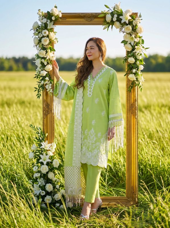 Gul Ahmed Lawn Collection Unstitched Embroidered | SHELAI26081564