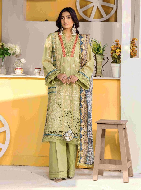 Adan's Libas Muskari Unstitched 3 piece | D-07