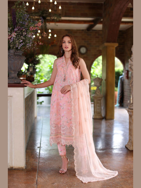 NOOR BY SAADIA ASAD D1 LUXE PRINTKARI ''24 UNSTICHED LAWN COLLECTION