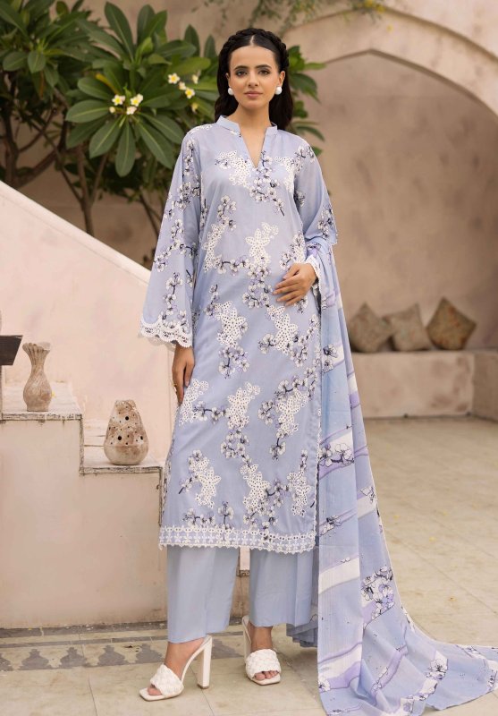 Nur Embroidered and Printed Lawn Collection | MP- 43