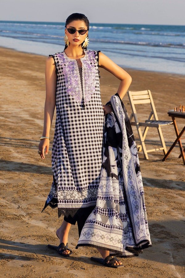 Gul Ahmed - Monochrome Lawn Collection 2025 - B-52017