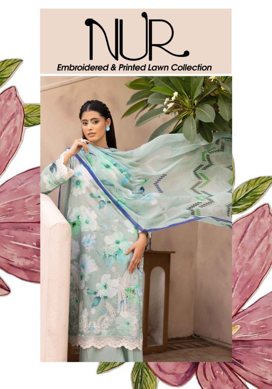 Nur Embroidered and Printed Lawn Collection