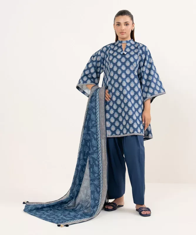 Sapphire | 3 Piece - Printed Lawn Suit | 00U3PDD25V66