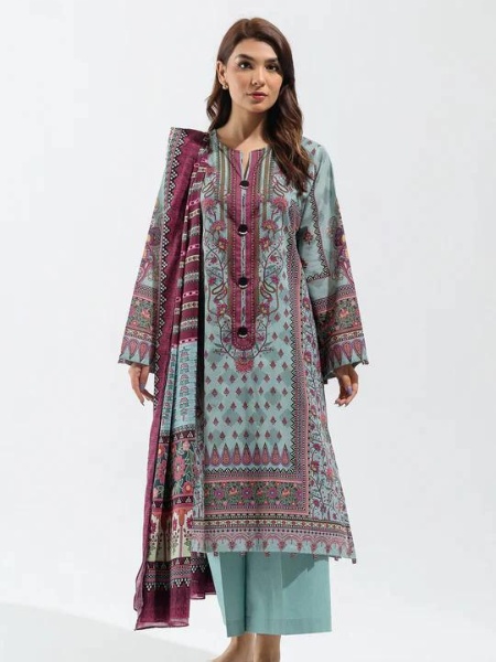 Beechtree Ethnic Hue Unstitched Summer Vol 3 '23 - Printed-3P-Lawn
