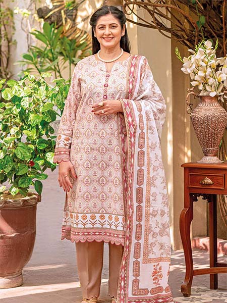 Gul Ahmed CL32081B three piece embroidery lawn tribute collection