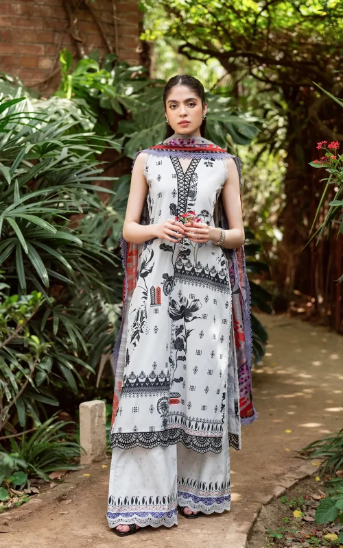 Yakin By Asifa Unstitched Collection 25 | Wildflower Veil YKL25-09