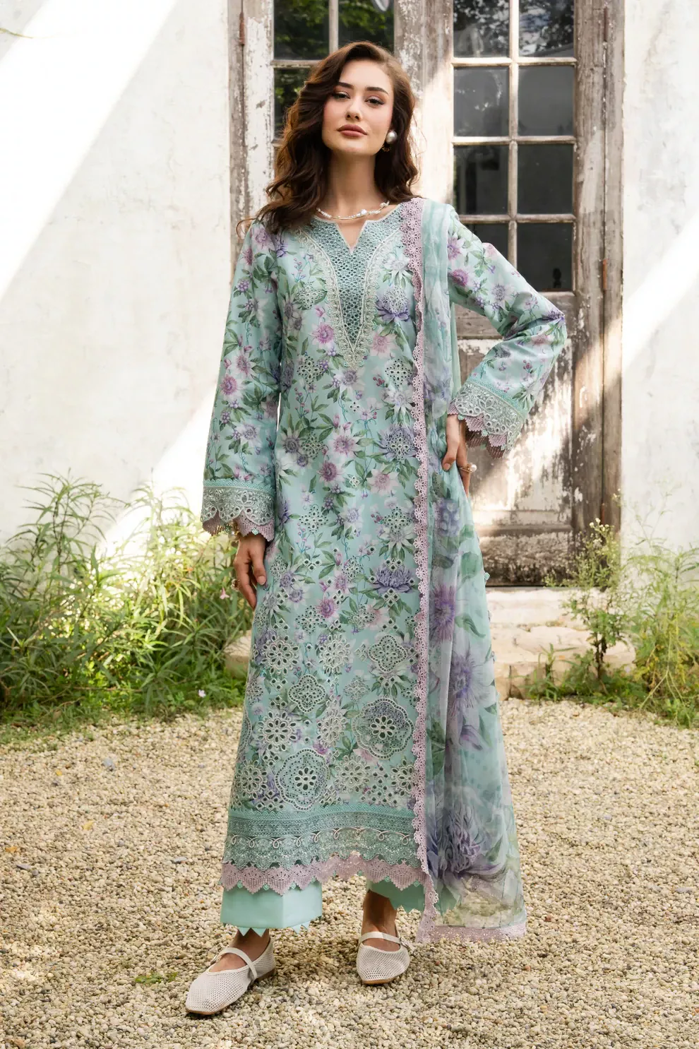 AABYAAN Sheznil Chikankari UST | VIRELLE (AZ-13)