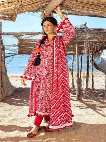 Gul Ahmed   3PC Lacquer Printed Lawn Unstitched Suit CL-42010 A