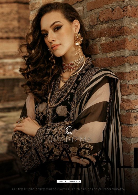 Charizma Vasal Luxury Chiffon Unstitched Collection 25