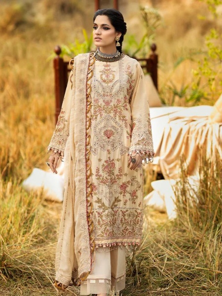 Adans Libas D-6001 Lawnkari Embroidered Lawn Collection at SHELAI