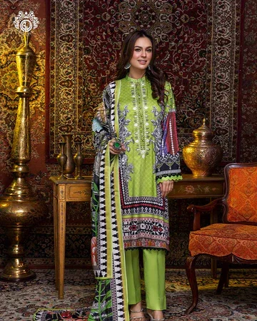 Gulljee GGBN2202A3 Luxury Digital Printed Leather Twill Embroidered Collection