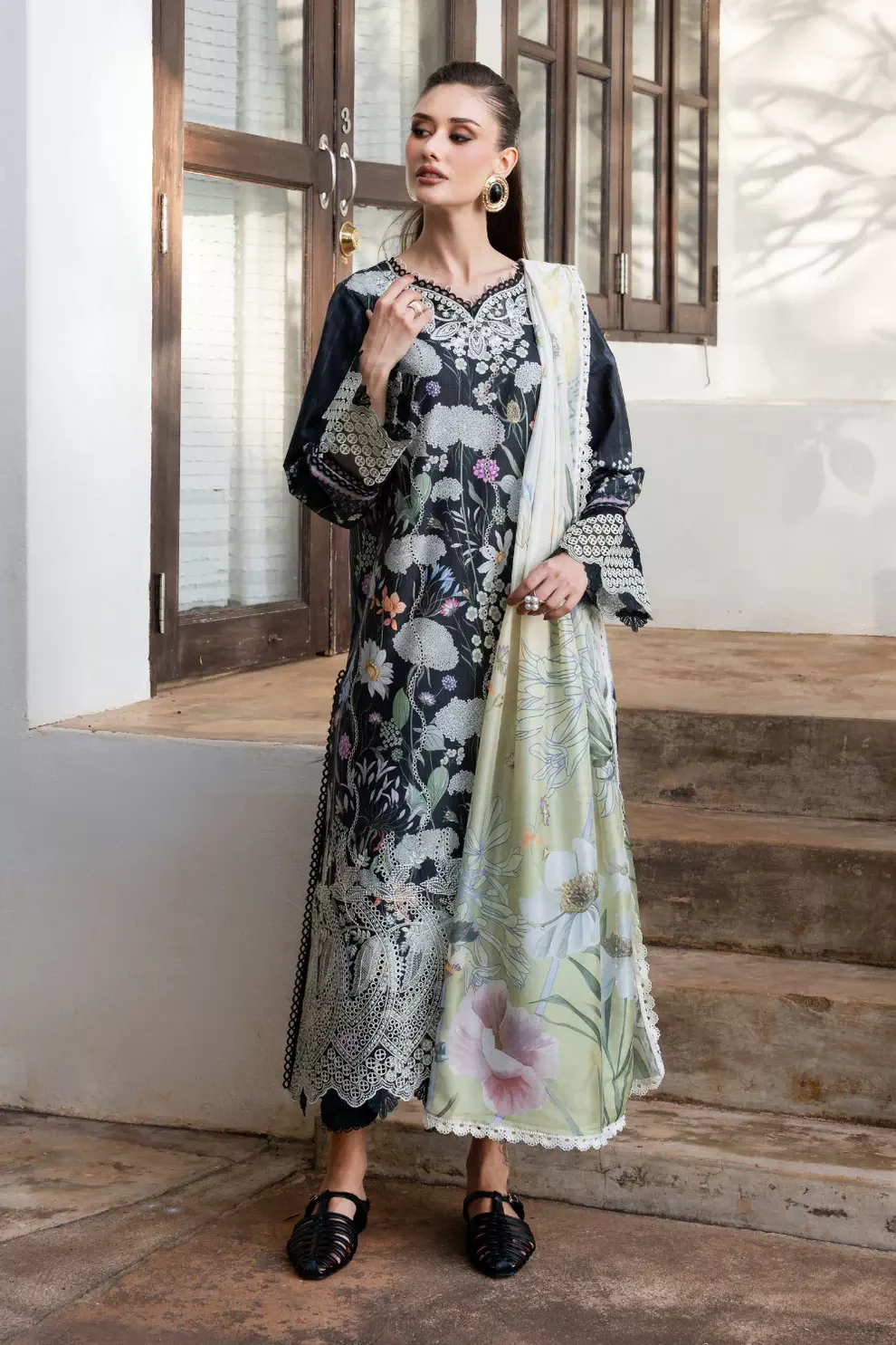 AABYAAN Sheznil Chikankari UST | LAREEN (AZ-02)