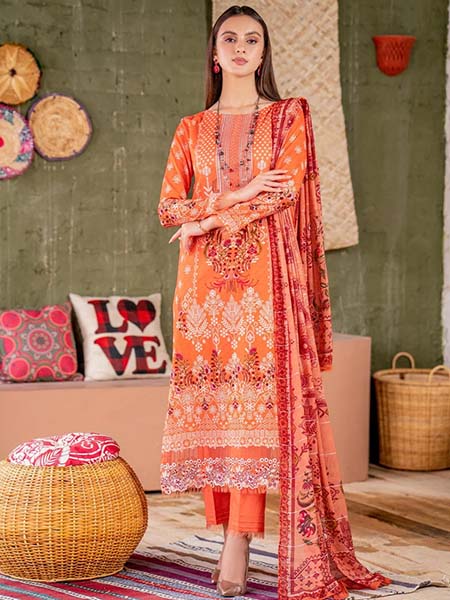 Gull Jee ARTICLE A12 Unstitched Luxury Digital Printed Lawn 3 Pc