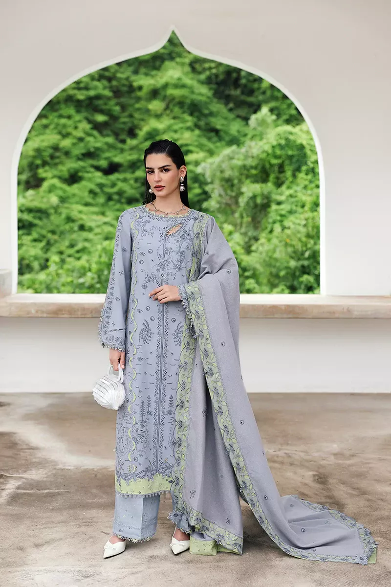 Qalamkar QLine Linen Unstitched 3pc |KL-13 SAAHIL