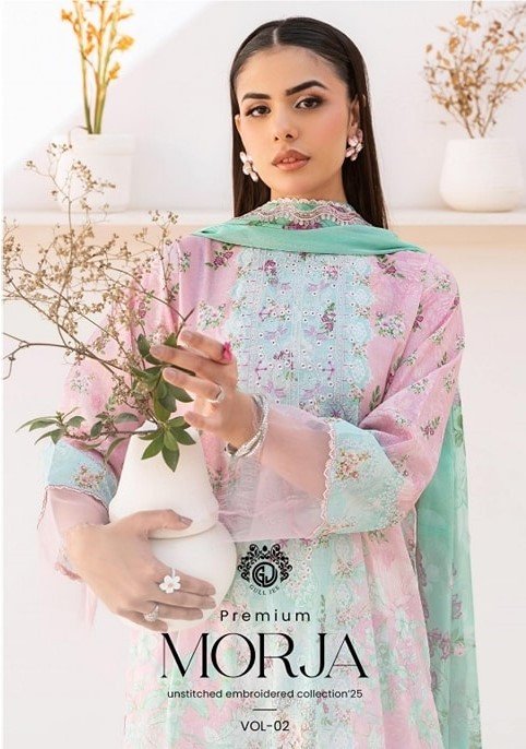 Morja by Gulljee Premium Embroidered Unstitched Lawn Collection