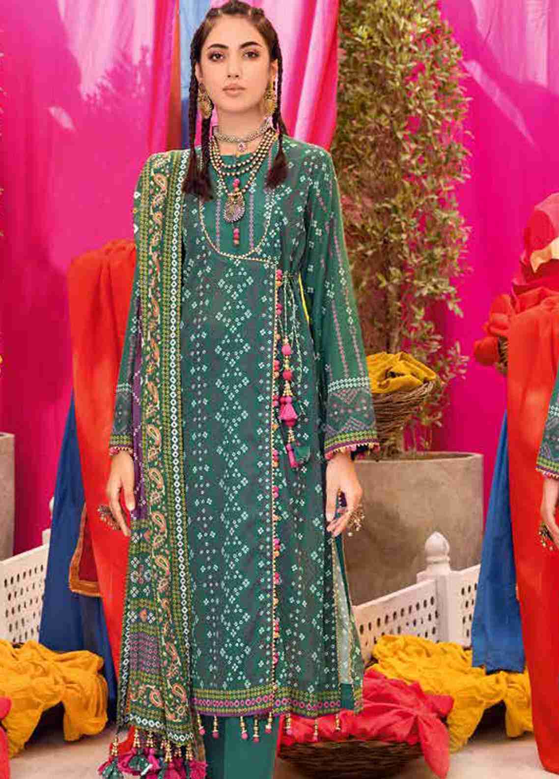 Gul Ahmed CL32141A printed lawn chunri three piece collection